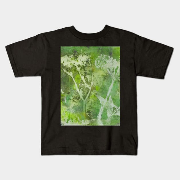 Reiki Green Floral Spring Kids T-Shirt by BenitaJayne